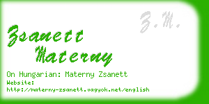 zsanett materny business card